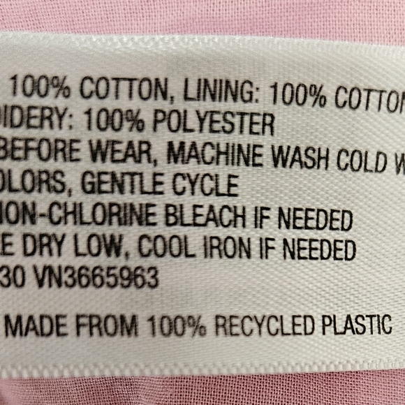 Cat & Jack Girls XL (14) Lined Blouse Top Pink W/Flowers 100% Cotton - Picture 11 of 11